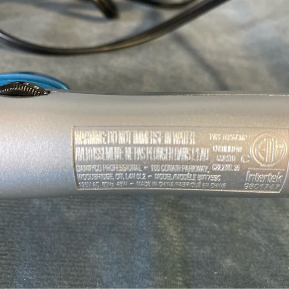 BaByliss PRO Spring 1" Curling Iron Blue Professional Hair Care Adjustable Heat - Picture 4 of 9